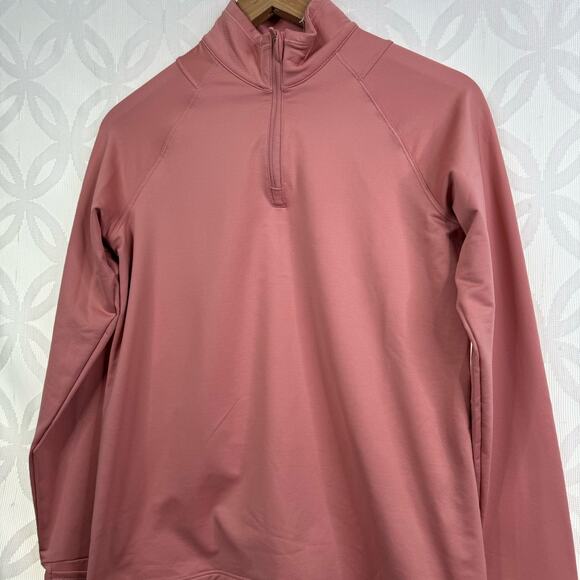 Athleta Conch Pink Whistler Half Zip Back Zip Pocket Pullover Size XS - Picture 5 of 13